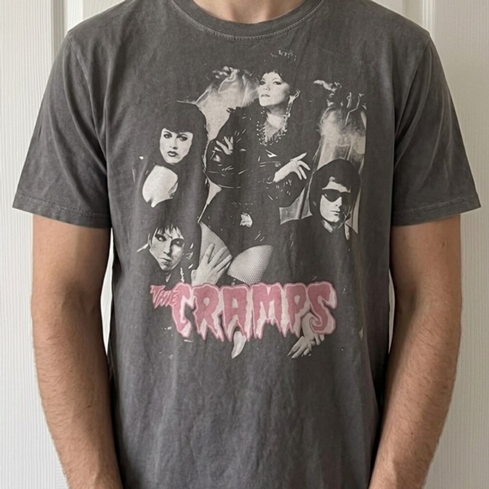 The Cramps Band T-Shirt - Vintage Charcoal Punk Rock Graphic Black Tee